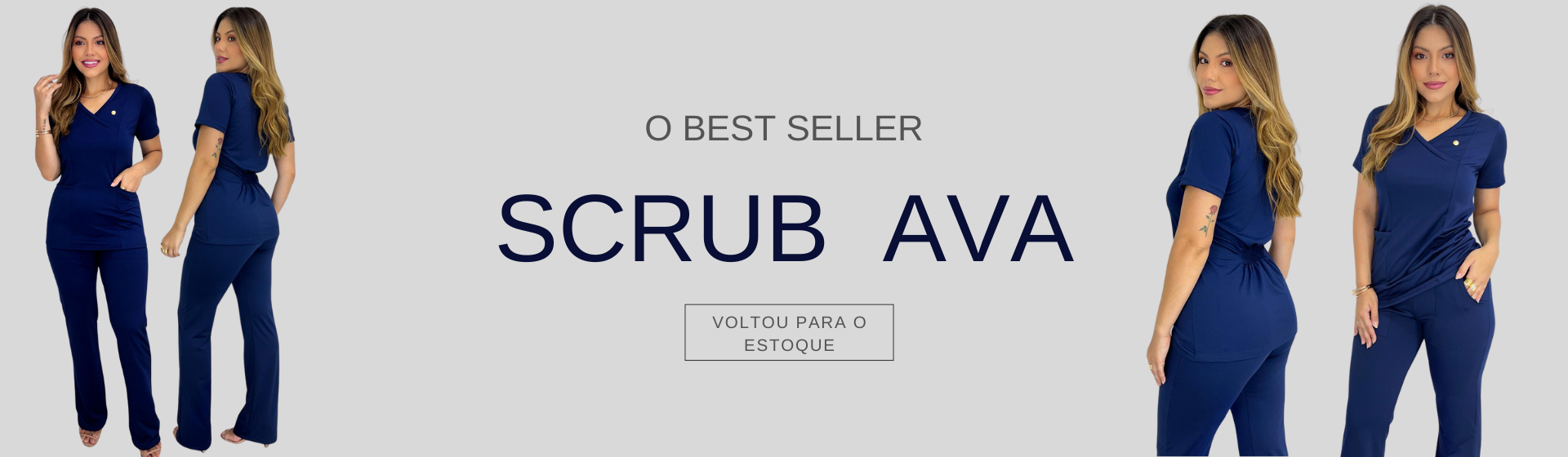 scrub ava azul marinho