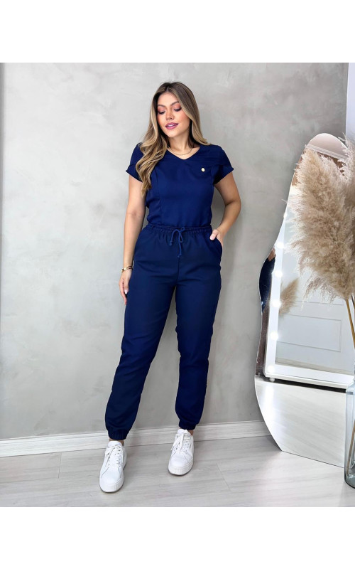 Scrub Louise Azul Marinho 