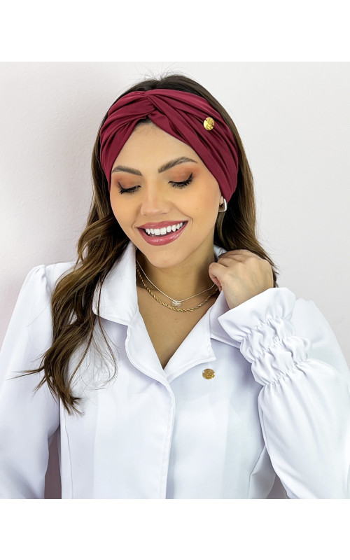 Faixa Turbante Marsala