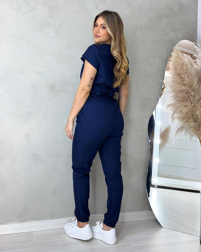 Scrub Louise Azul Marinho 