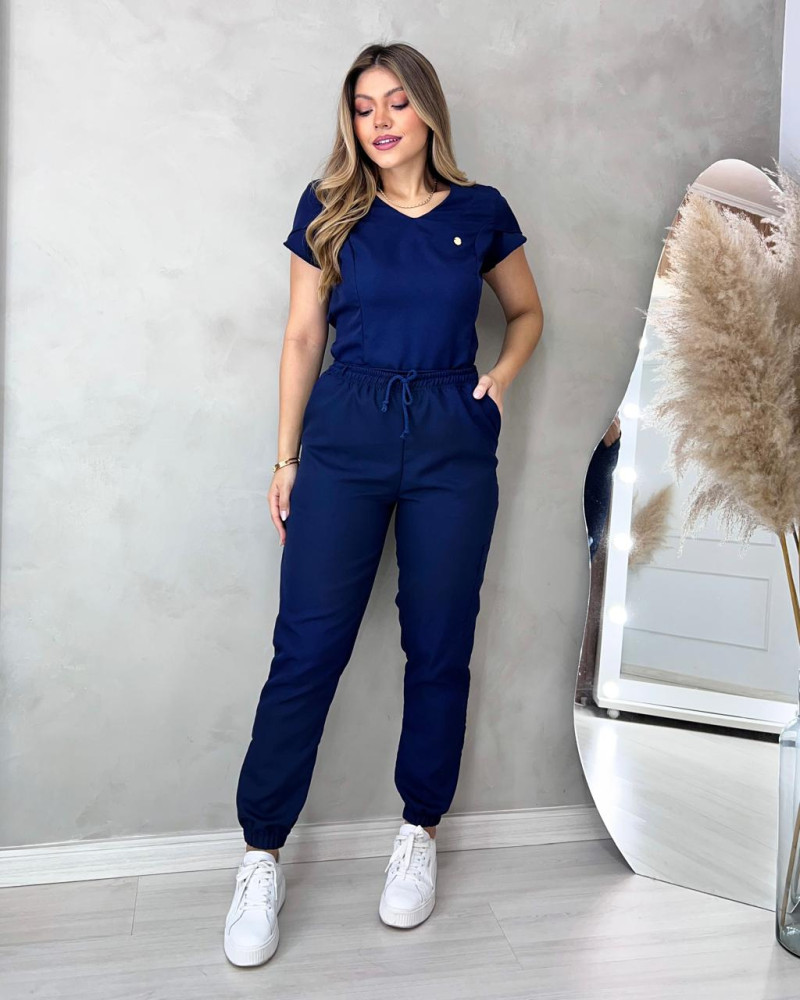 Scrub Louise Azul Marinho 