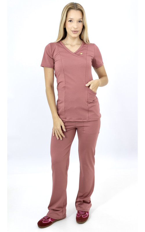 Scrub Ava Rosa Queimado