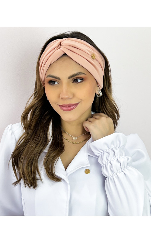 Faixa Turbante Rosa Pele