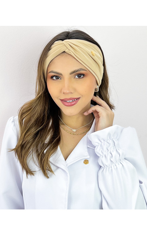 Faixa Turbante Nude
