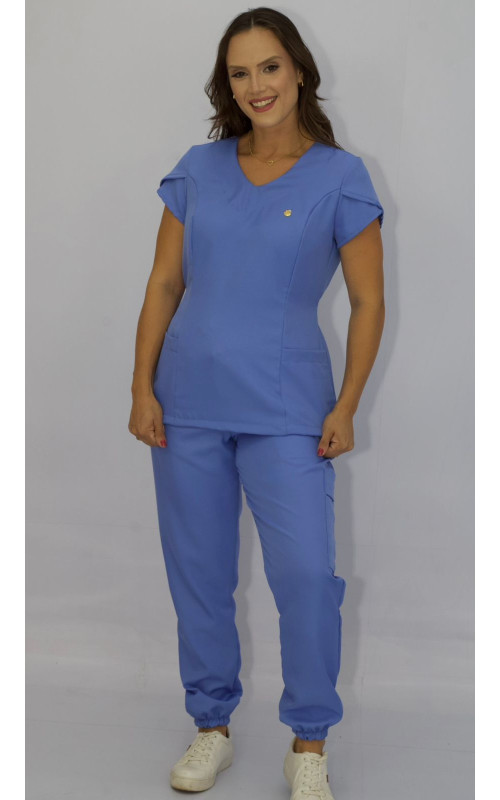Scrub Louise Azul Celeste